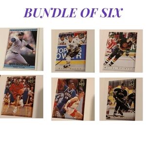 BUNDLE 6 BASEBALL DUNROSS BASKETBALL &ICE HOCKEY CLASSIC GAMES VTG ROOKIE CARDS